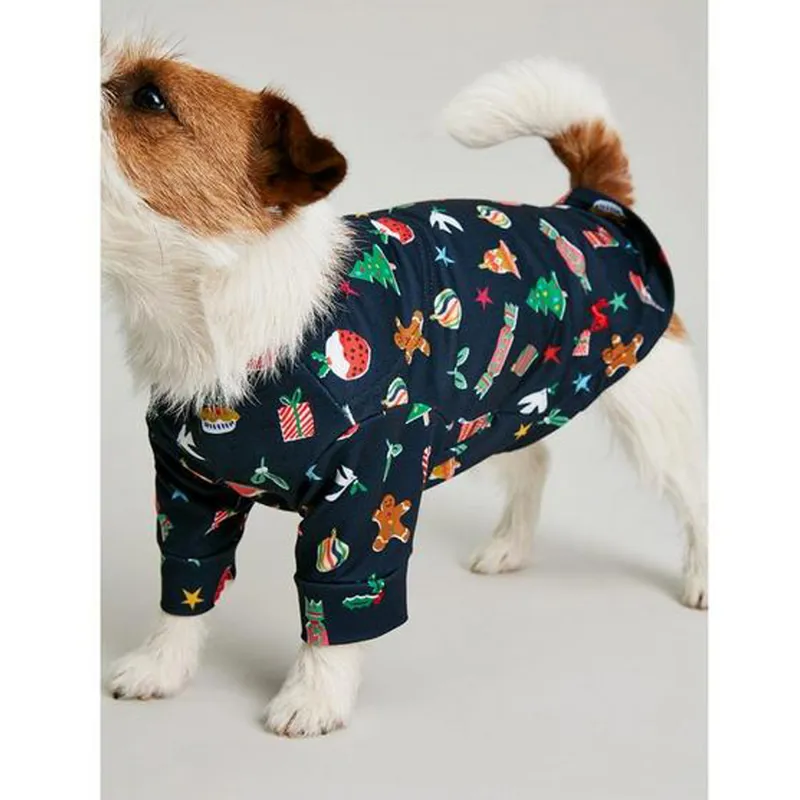 Joules Bauble Festive Family Print Dog Pyjamas-1